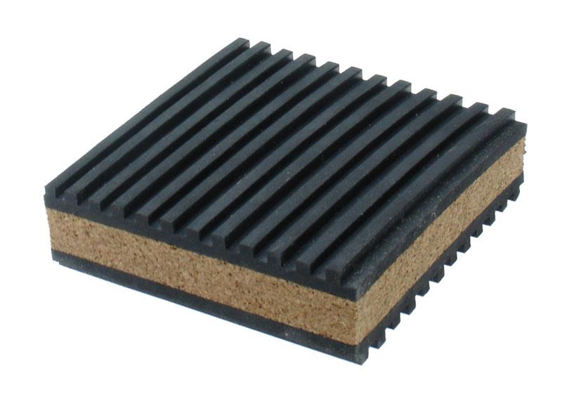 4X4 x 7/8 CORK/RUBBER PAD