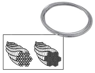 WC-4 1/8IN CABLE LOCK WIRE ROPE 7X7