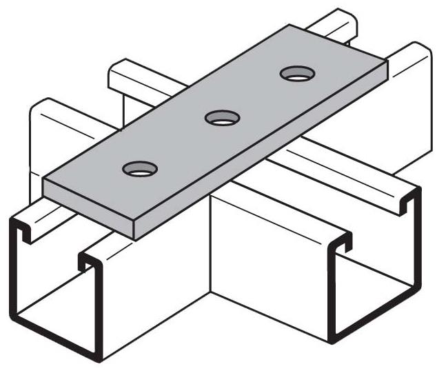 soFS-5008 E/G UNISTRUT FLAT SPLCE 3-HOLE