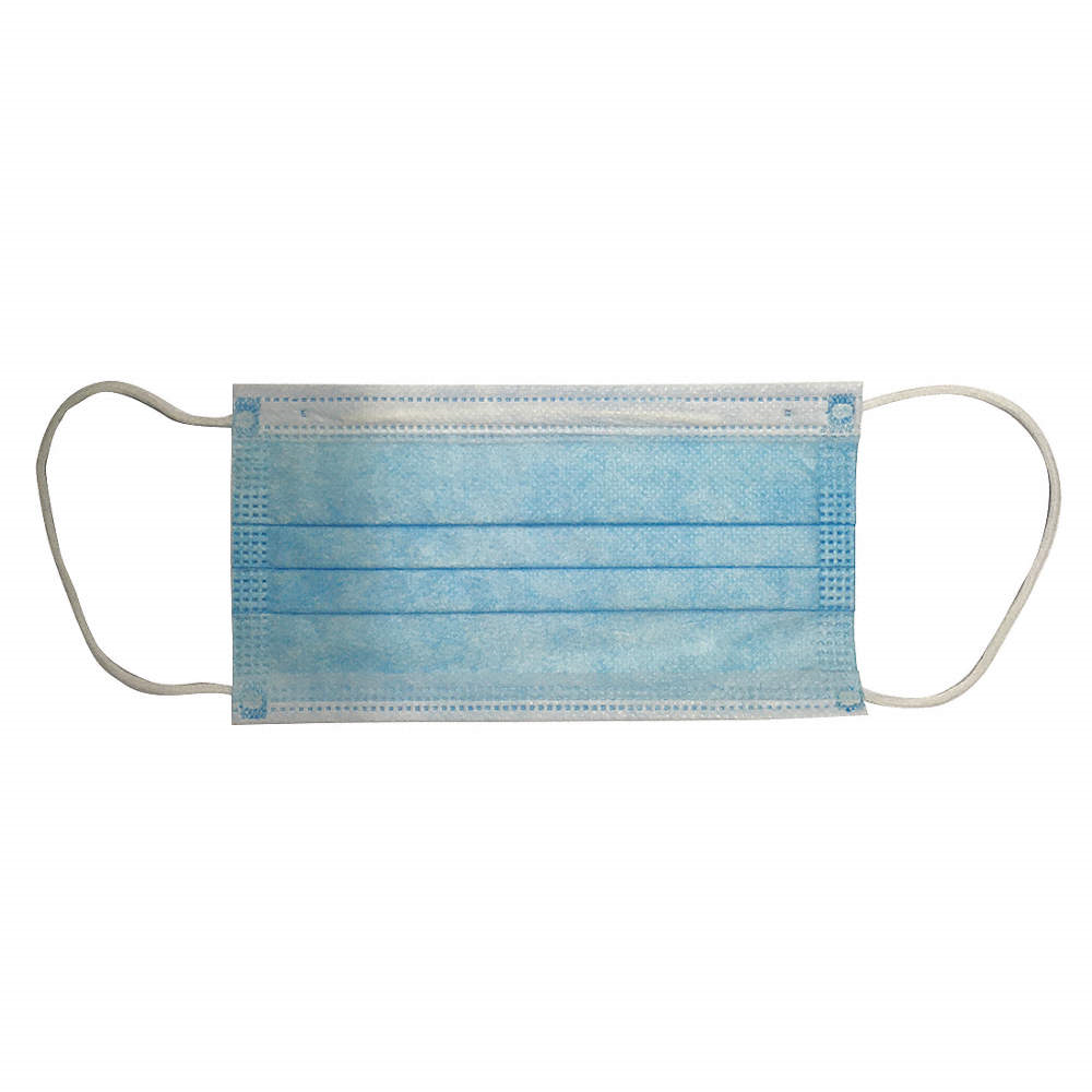 PK50  DISPOSABLE BLUE FACE MASKS